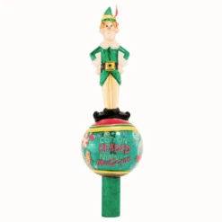 Christopher Radko Merry Muggins Buddy The Elf Glass Christmas Tree Topper 1021686