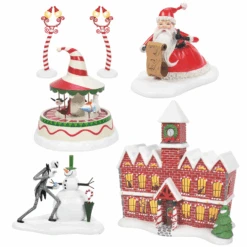 Holiday Decorations 9 Department 56 2022 The Nightmare Before Christmas Village Set Of 5