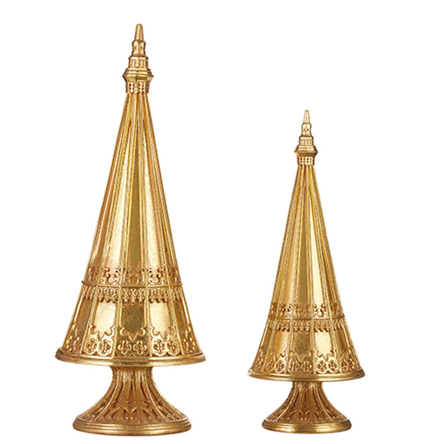 Raz Set Of 2 Gold Leaf Christmas Tree Decoration 4210224 4 Raz Set Of 2 Gold Leaf Christmas Tree Decoration 4210224 - Image 2