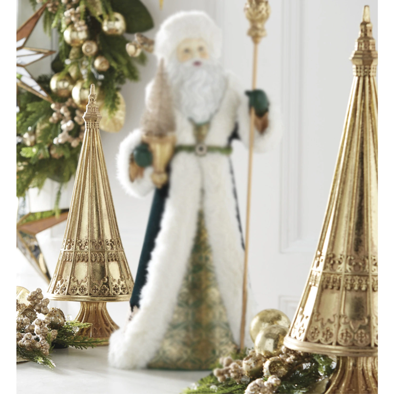 Raz Set Of 2 Gold Leaf Christmas Tree Decoration 4210224 3 Raz Set Of 2 Gold Leaf Christmas Tree Decoration 4210224