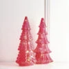 Raz Set Of 2 Pink Textured Glass Lighted Christmas Tree Decoration 4220113 1 Raz Set Of 2 Pink Textured Glass Lighted Christmas Tree Decoration 4220113 -Holiday Decorations 4220113 14862.1657673146