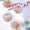 Raz 5.5" Set Of 4 North Pole Friends Glass Disc Christmas Ornament 4224624 -Holiday Decorations 4224624 28217.1649793670