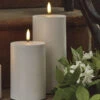 Uyuni 3" X 5" Or 7"Flat Top Moving Flame White Outdoor Pillar Battery Candle -Holiday Decorations 4234506 4234505 4234504 81341.1691609815