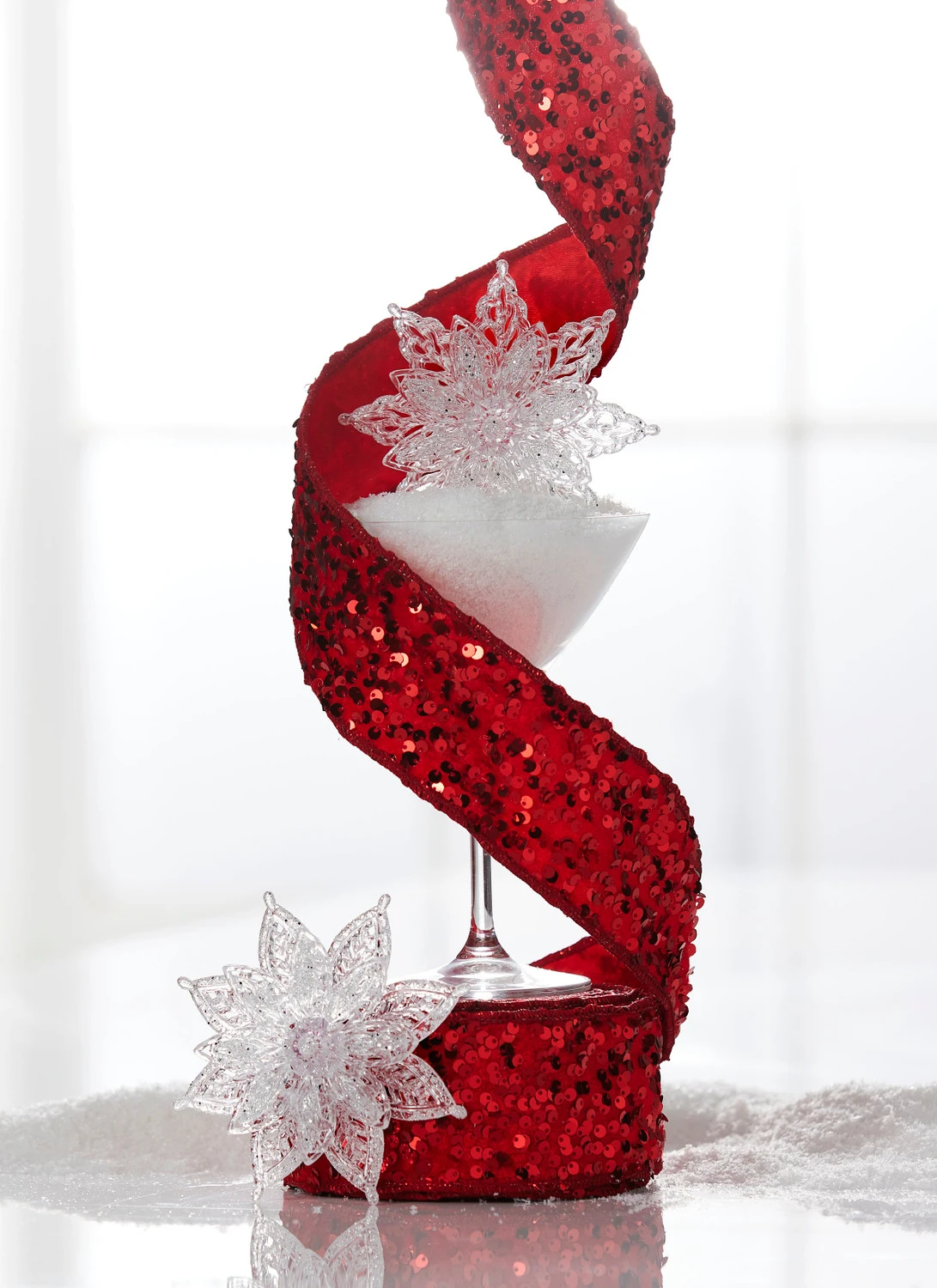 Raz 2.5" Red Sequined Wired Christmas Ribbon R4371759 3 Raz 2.5" Red Sequined Wired Christmas Ribbon R4371759