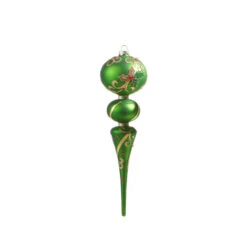 Raz 11.5" Large Green Holly Leaf Finial Glass Christmas Ornament 4322909 8 Raz 11.5" Large Green Holly Leaf Finial Glass Christmas Ornament 4322909 -Holiday Decorations 4322909a 64031.1684416281
