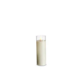 Uyuni Moving Flame Clear Glass Ivory Pillar Battery Candle -Holiday Decorations 4324019 42653.1691673411
