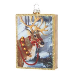Raz 4.5" Santa Or Reindeer Painted Style Glass Christmas Ornament 7 Raz 4.5" Santa Or Reindeer Painted Style Glass Christmas Ornament -Holiday Decorations 4324628 80244.1684956944