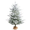 Raz 4.5' Unlit Flocked Tree In Burlap Bag Christmas Decoration 4341765 -Holiday Decorations 4341765 1 23170.1691002505