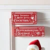 Raz Red High Shine Block Christmas Cocktail Sign -Holiday Decorations 4359005 4359010 29364.1691087166
