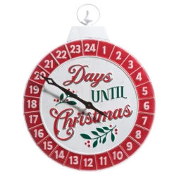 Raz 24" Days Til Christmas Countdown Advent Calendar Sign 4359044
