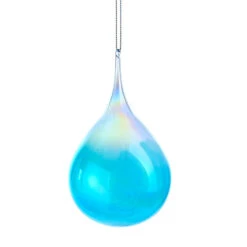 Kurt Adler 5" Blue Drop Glass Christmas Ornament D3554 -Holiday Decorations D3554b 78442.1653324570