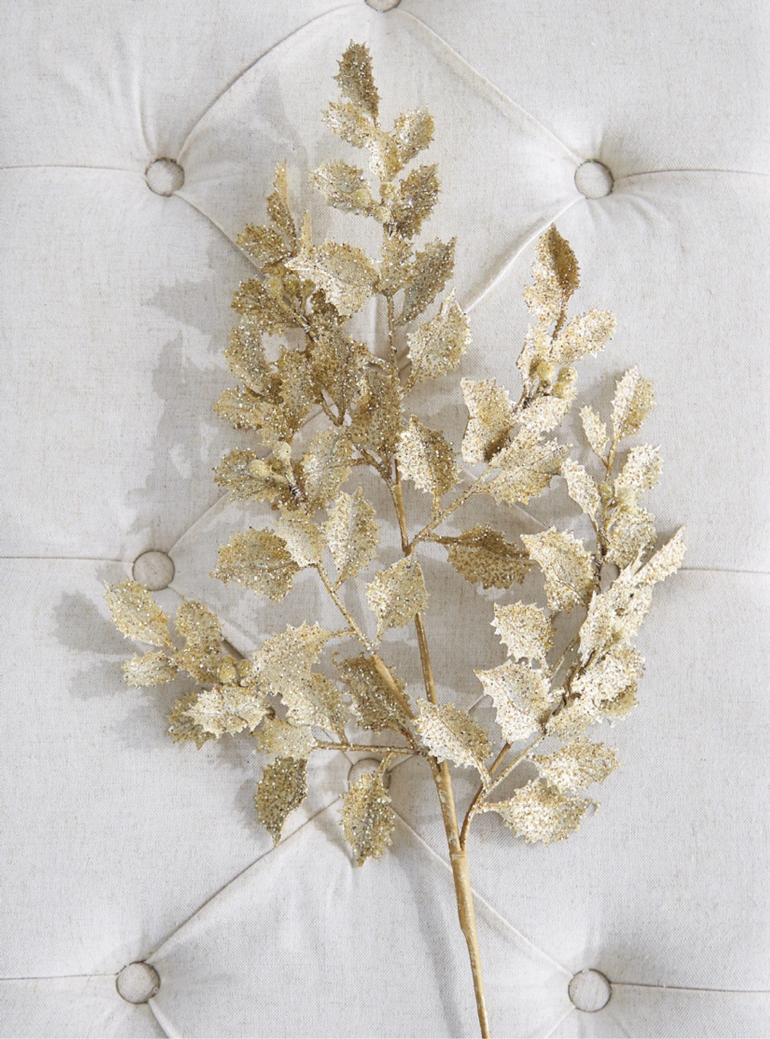 Raz 29" Gold Glittered Holly Christmas Tree Spray F4206767 3 Raz 29" Gold Glittered Holly Christmas Tree Spray F4206767