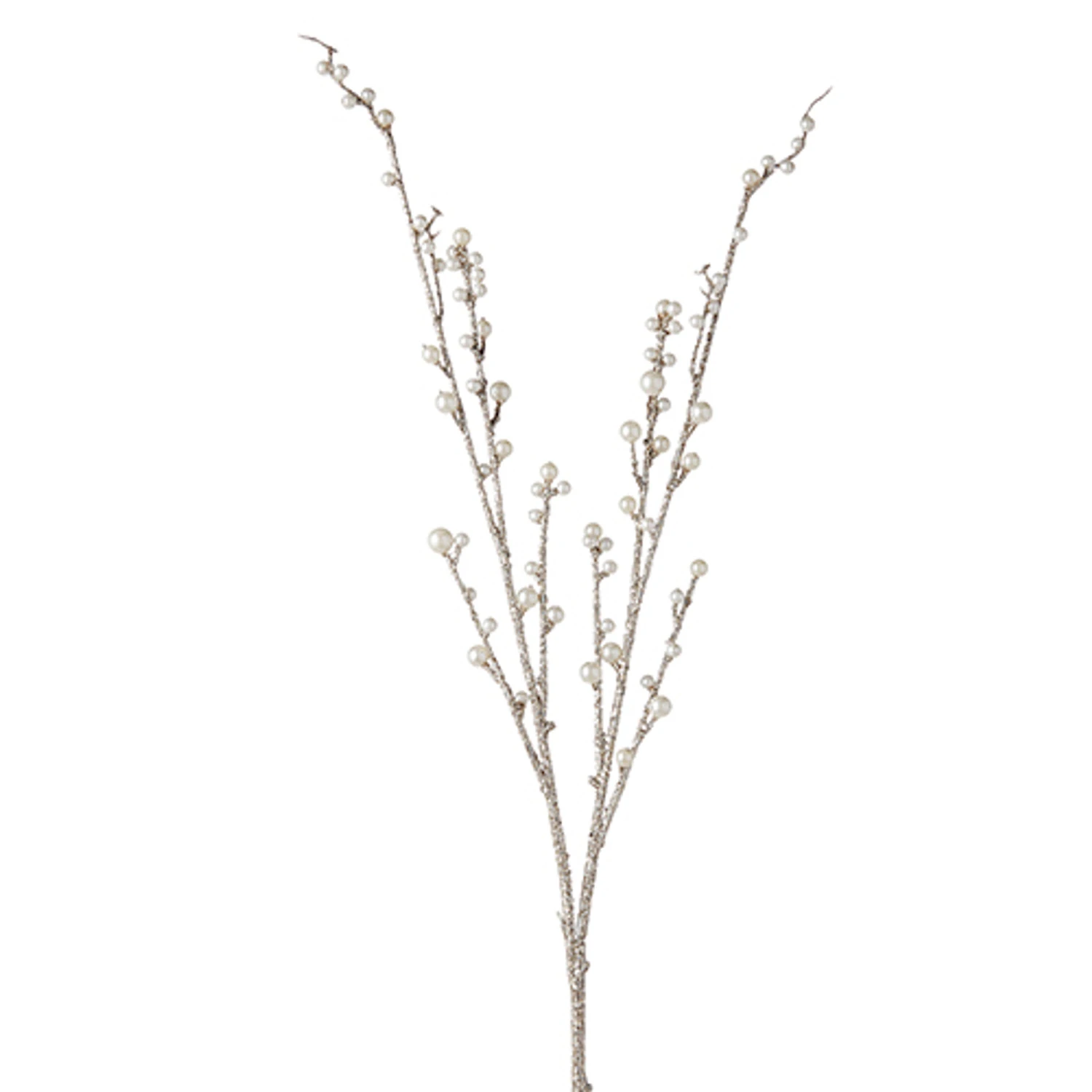 Raz 35" Glittered Pearl Branch Christmas Tree Pick F4217554 4 Raz 35" Glittered Pearl Branch Christmas Tree Pick F4217554 - Image 2