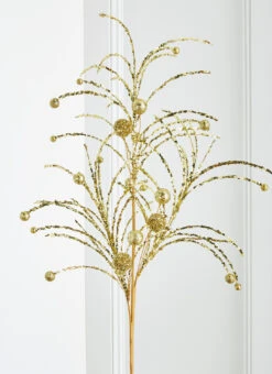 Raz 42" Red Or Gold Glittered Ball Christmas Spray -Holiday Decorations F4302503 03350.1686001229