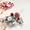 Raz 20" Mixed Greenery And Red And White Ornament Pick Christmas Tree Accessory F4309875 -Holiday Decorations F4309875 44447.1691096786