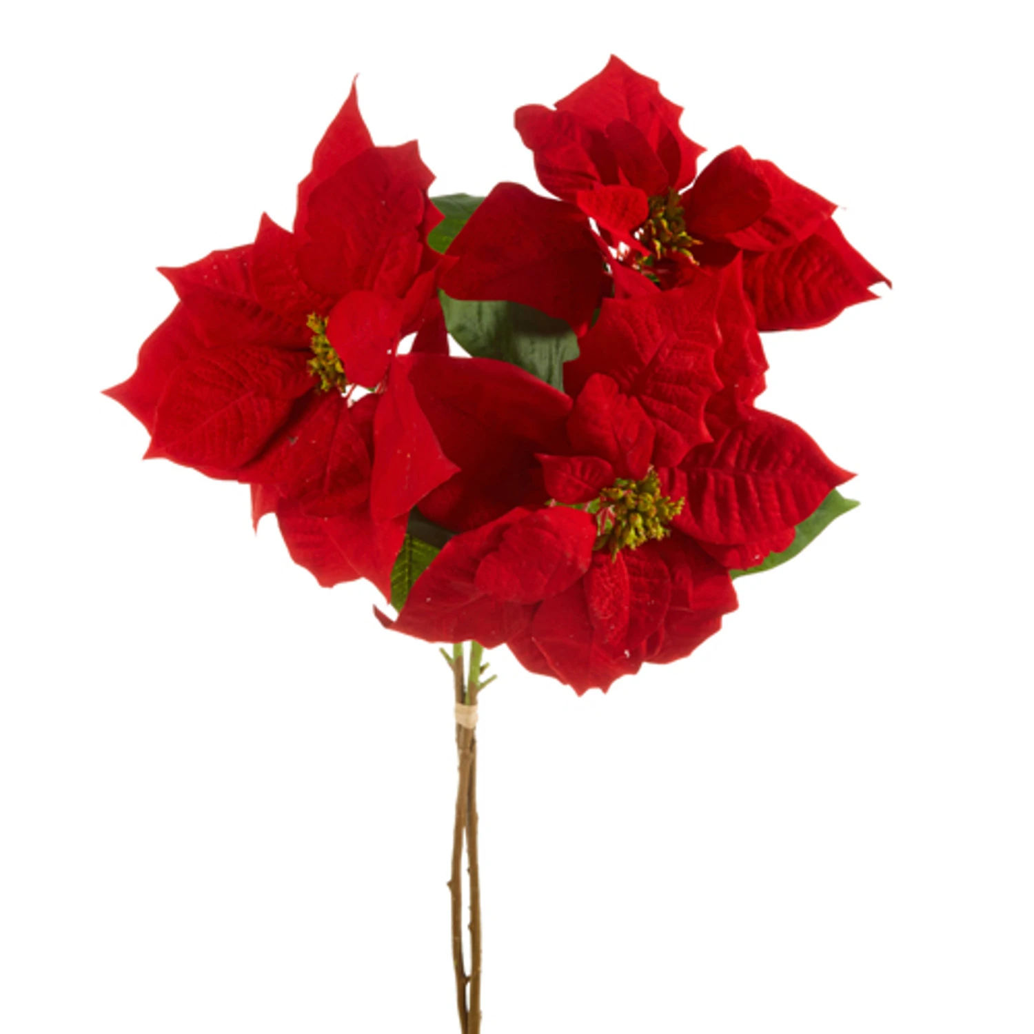 Raz 29" Poinsettia Bundle Christmas Tree Pick F4311636 4 Raz 29" Poinsettia Bundle Christmas Tree Pick F4311636 - Image 2