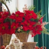 Raz 29" Poinsettia Bundle Christmas Tree Pick F4311636 -Holiday Decorations F4311636 edit 82564.1686749702