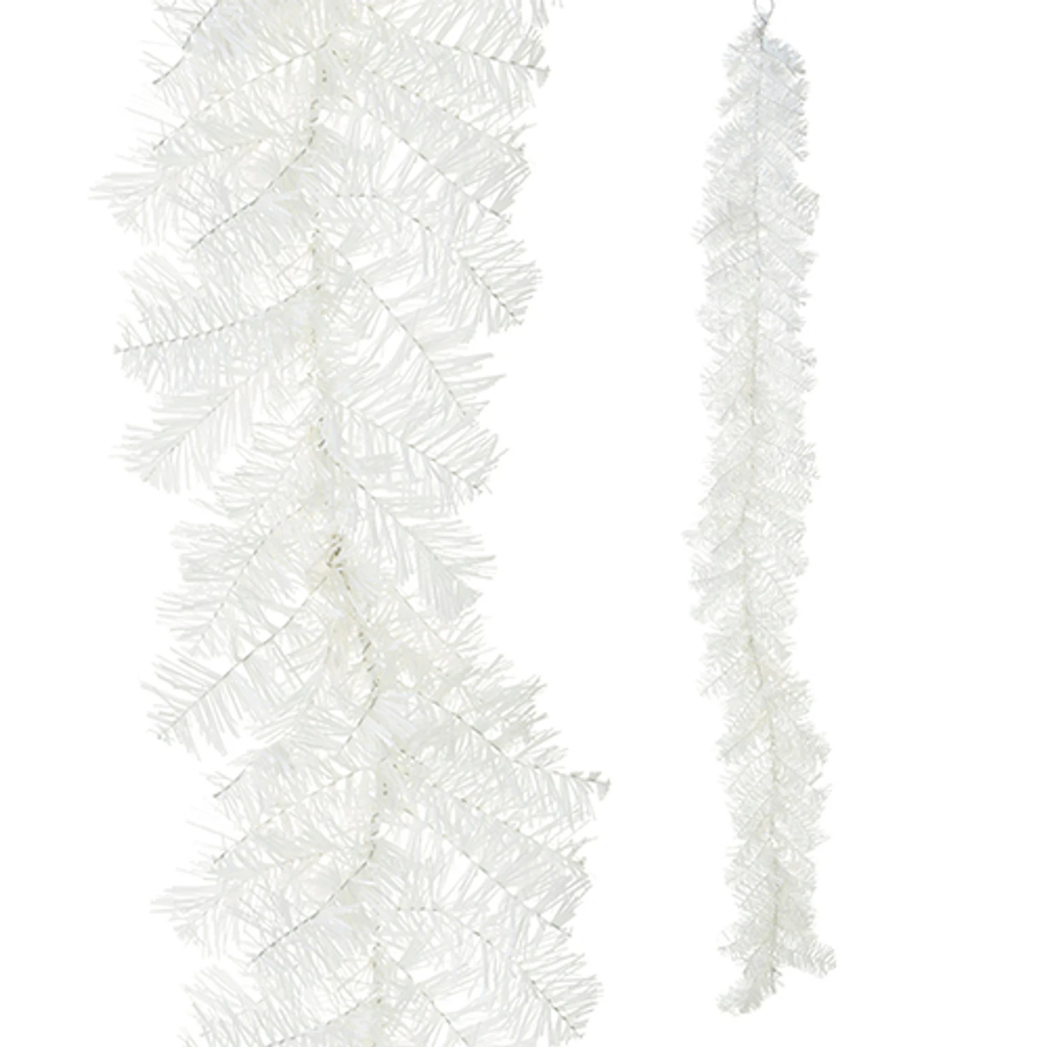 Raz 6' White Tinsel Christmas Garland G4202577 4 Raz 6' White Tinsel Christmas Garland G4202577 - Image 2