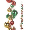 Raz 4' Red, Green, And Gold Ball Garland G4316250 -Holiday Decorations G4316250 62552.1686230258