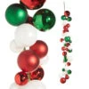 Raz 4' Red, Green, And White Ball Garland G4332703 -Holiday Decorations G4332703 89204.1686239240
