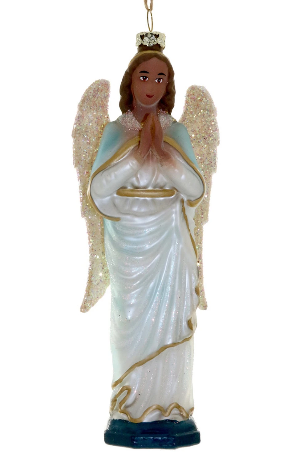 Cody Foster 7.25" Heirloom Angel African American Glass Christmas Ornament GO-6447 3 Cody Foster 7.25" Heirloom Angel African American Glass Christmas Ornament GO-6447