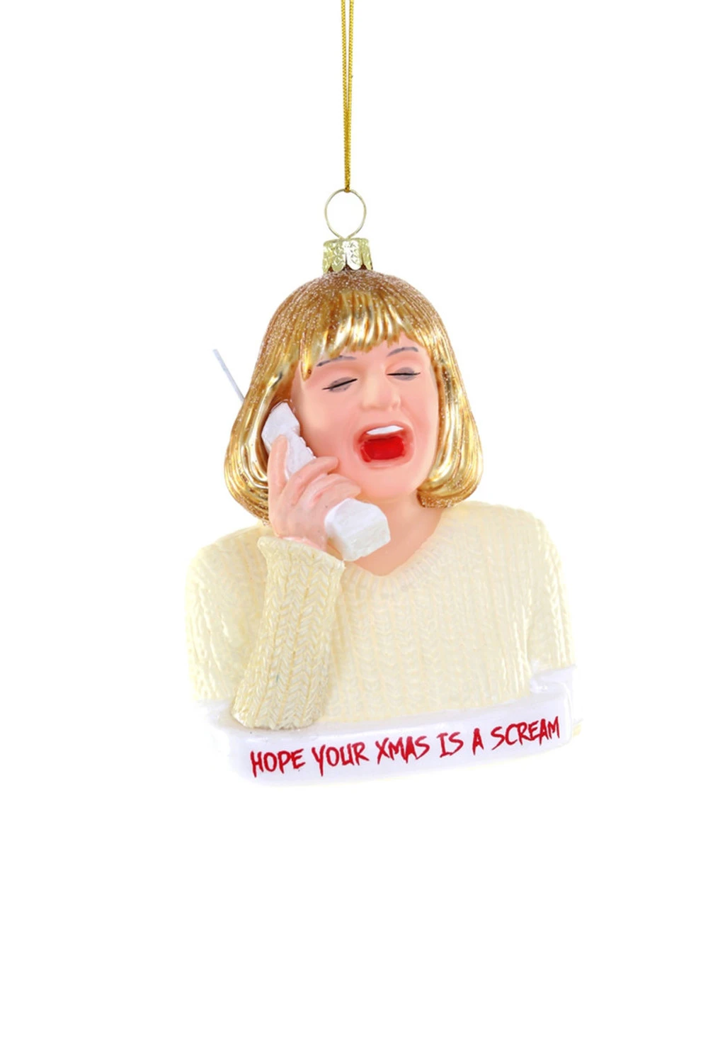 Cody Foster 5" Hope Your Christmas Is A Scream Glass Christmas Ornament GO-9093 3 Cody Foster 5" Hope Your Christmas Is A Scream Glass Christmas Ornament GO-9093