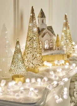 Raz 8' White Snowball LED Snake Light Christmas Lights L4037022 -Holiday Decorations L4037022 78202.1655499061