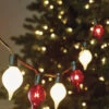 Raz 14' Connectable Shiny Kismet String Lights With Red And White Lights On A Green Wire L4237025 -Holiday Decorations L4237025 94077.1688071294
