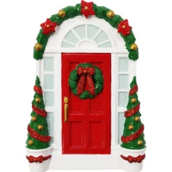 Red Door With Wreath Personalized Christmas Ornament OR2297 -Holiday Decorations OR2297 36881.1653593270