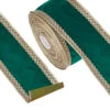 Raz 4" Green And Gold Trim Velvet Wired Christmas Ribbon R4227734 -Holiday Decorations R4227734 33192.1687178910