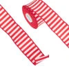 Raz 2.5" Red And White Striped Wired Christmas Ribbon R4271840 2 Raz 2.5" Red And White Striped Wired Christmas Ribbon R4271840 -Holiday Decorations R4271840 81536.1687179870