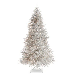 Raz 7.5' Or 9' Silver Tinsel Christmas Tree With Forever Lit Clear Lights -Holiday Decorations T4352008 49141.1686667813