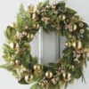 Raz 28" Evergreen And Gold Christmas Wreath W4202352 -Holiday Decorations W4202352 26596.1651178277