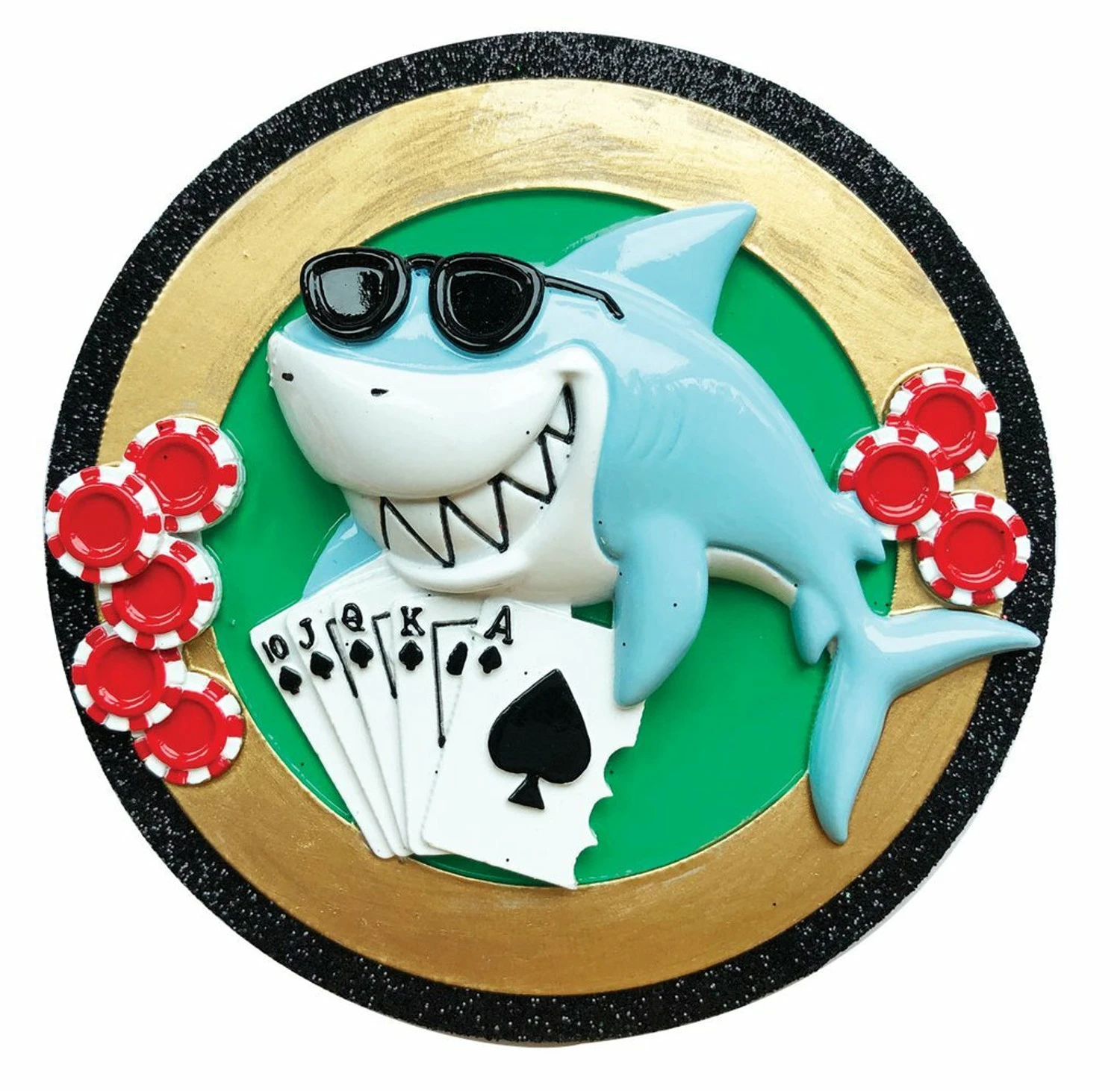 Card Shark Personalized Christmas Ornament OR1695 5 Card Shark Personalized Christmas Ornament OR1695 - Image 3