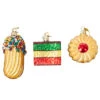 Kurt Adler 2.5" Noble Gems Set Of 3 Cookies Glass Christmas Ornament NB1199 -Holiday Decorations api3wgrim 69223.1646091897