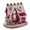 Kurt Adler 9" LED Lighted Santa And Mrs. Claus Red Claydough Gingerbread Christmas House GBJ0015 -Holiday Decorations api58g4jg 92478.1646091878