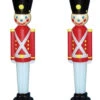 Set Of 2 Toy Soldier With Black Hat Plastic Blow Mold Decorations -Holiday Decorations api6o6ret 24375.1646091875