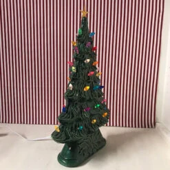 Large Flat Ceramic Lighted Window Or Mantel Christmas Tree 19" 10 Large Flat Ceramic Lighted Window Or Mantel Christmas Tree 19" -Holiday Decorations api6r8x5s 48187.1646091899