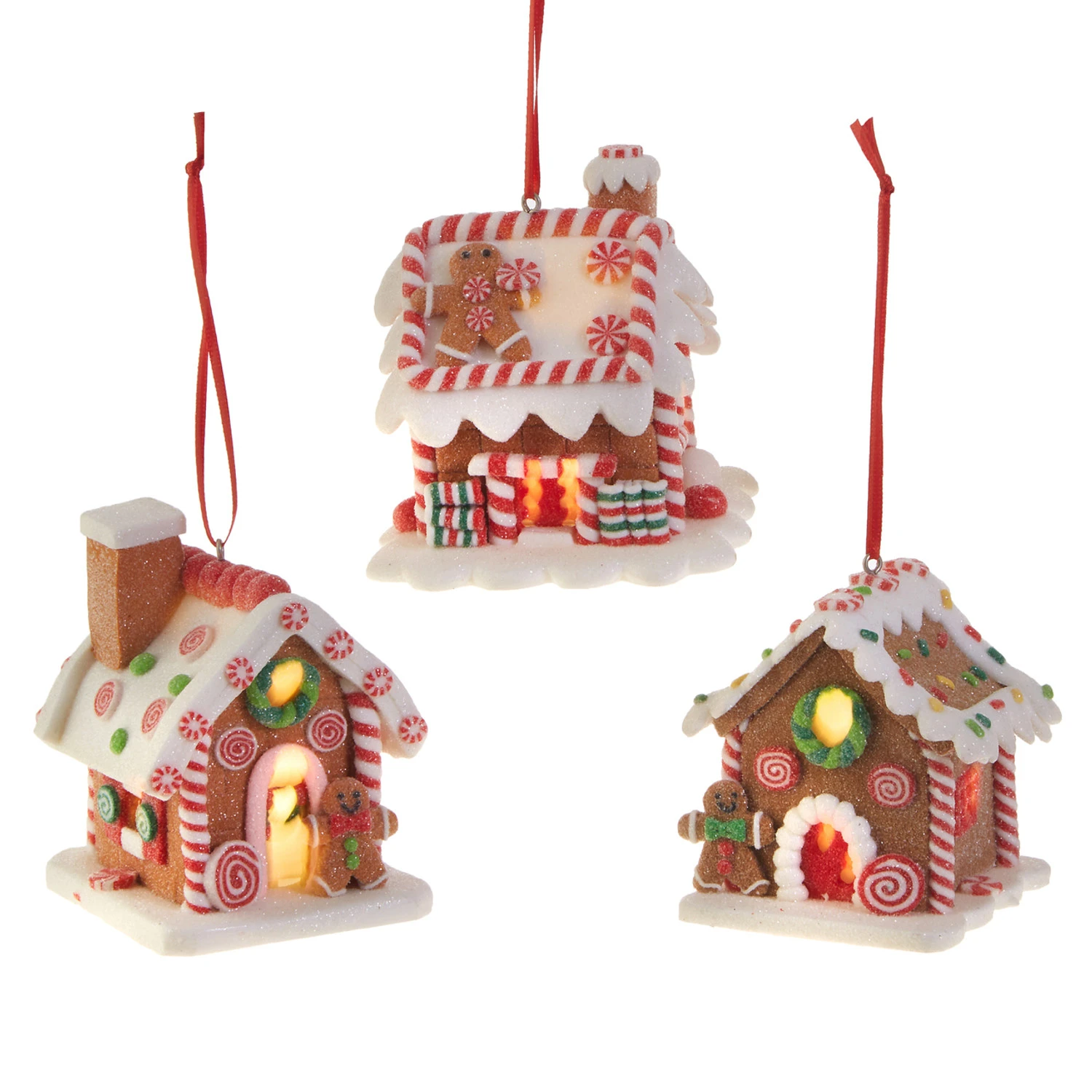Raz 3.25" LED Lighted Claydough Gingerbread House Christmas Ornament 3815534 4 Raz 3.25" LED Lighted Claydough Gingerbread House Christmas Ornament 3815534 - Image 2