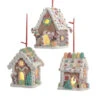 Kurt Adler 3.75" LED Lighted Claydough Candy Gingerbread House Christmas Ornament D4043 -Holiday Decorations apigwgwie 24306.1646091924