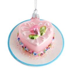 Kurt Adler 3.25" Pink Miniature Cake Glass Christmas Ornament C6374 -Holiday Decorations apihajehr 58372.1646091887