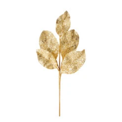 Raz 24" Silver Or Gold Beaded Metallic Leaf Christmas Spray F4106650 8 Raz 24" Silver Or Gold Beaded Metallic Leaf Christmas Spray F4106650 -Holiday Decorations apihbjah5 88874.1646091921