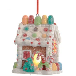 Kurt Adler 3.75" LED Lighted Claydough Candy Gingerbread House Christmas Ornament D4043 9 Kurt Adler 3.75" LED Lighted Claydough Candy Gingerbread House Christmas Ornament D4043 -Holiday Decorations apijkeye6 92284.1646091926