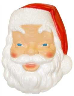17" Santa Face Lighted Christmas Blow Mold Decoration C3410