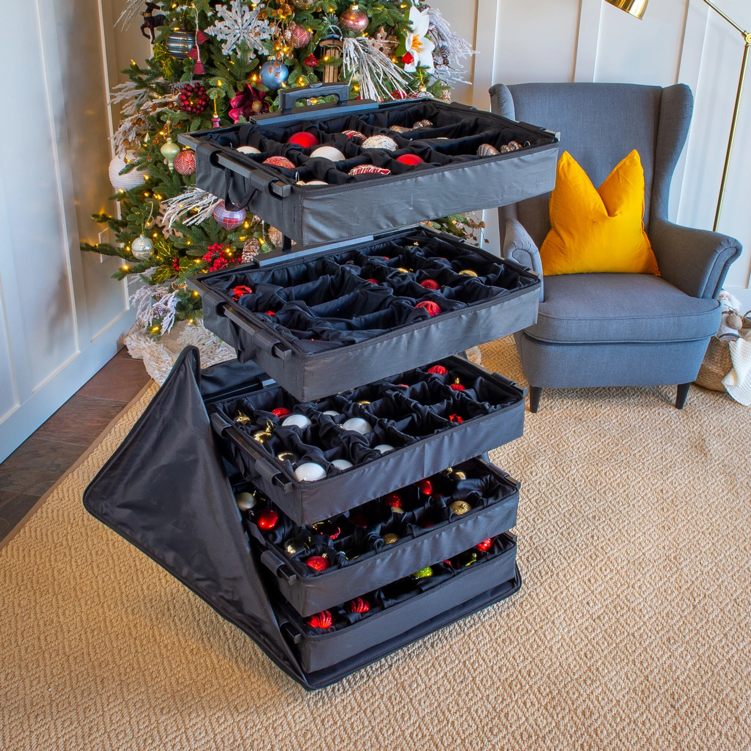 Tree Keeper Telescoping 5 Tray Christmas Ornament Storage 30010 3 Tree Keeper Telescoping 5 Tray Christmas Ornament Storage 30010