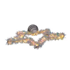 Kurt Adler 12.2" LED Lighted Warm White Silver Tinsel Star Christmas Tree Topper AD1022WW -Holiday Decorations apinctklb 00838.1646091913