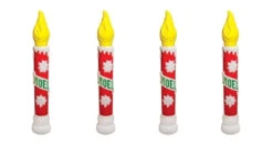 Noel Christmas Blow Mold Candles Set Of 4 C5030