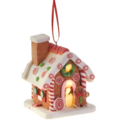 Raz 3.25" LED Lighted Claydough Gingerbread House Christmas Ornament 3815534 9 Raz 3.25" LED Lighted Claydough Gingerbread House Christmas Ornament 3815534 -Holiday Decorations apipa6o90 32364.1646091909