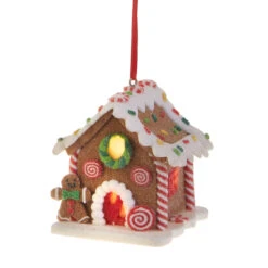 Raz 3.25" LED Lighted Claydough Gingerbread House Christmas Ornament 3815534 11 Raz 3.25" LED Lighted Claydough Gingerbread House Christmas Ornament 3815534 -Holiday Decorations apiprgoun 04451.1646091907