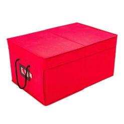 Santa's Bags Red 3 Tray Ornament Storage Drawer With Lid SB-10452-RED -Holiday Decorations apirq2swr 25300.1646091894